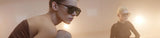 A pair of Saint Laurent black sunglasses