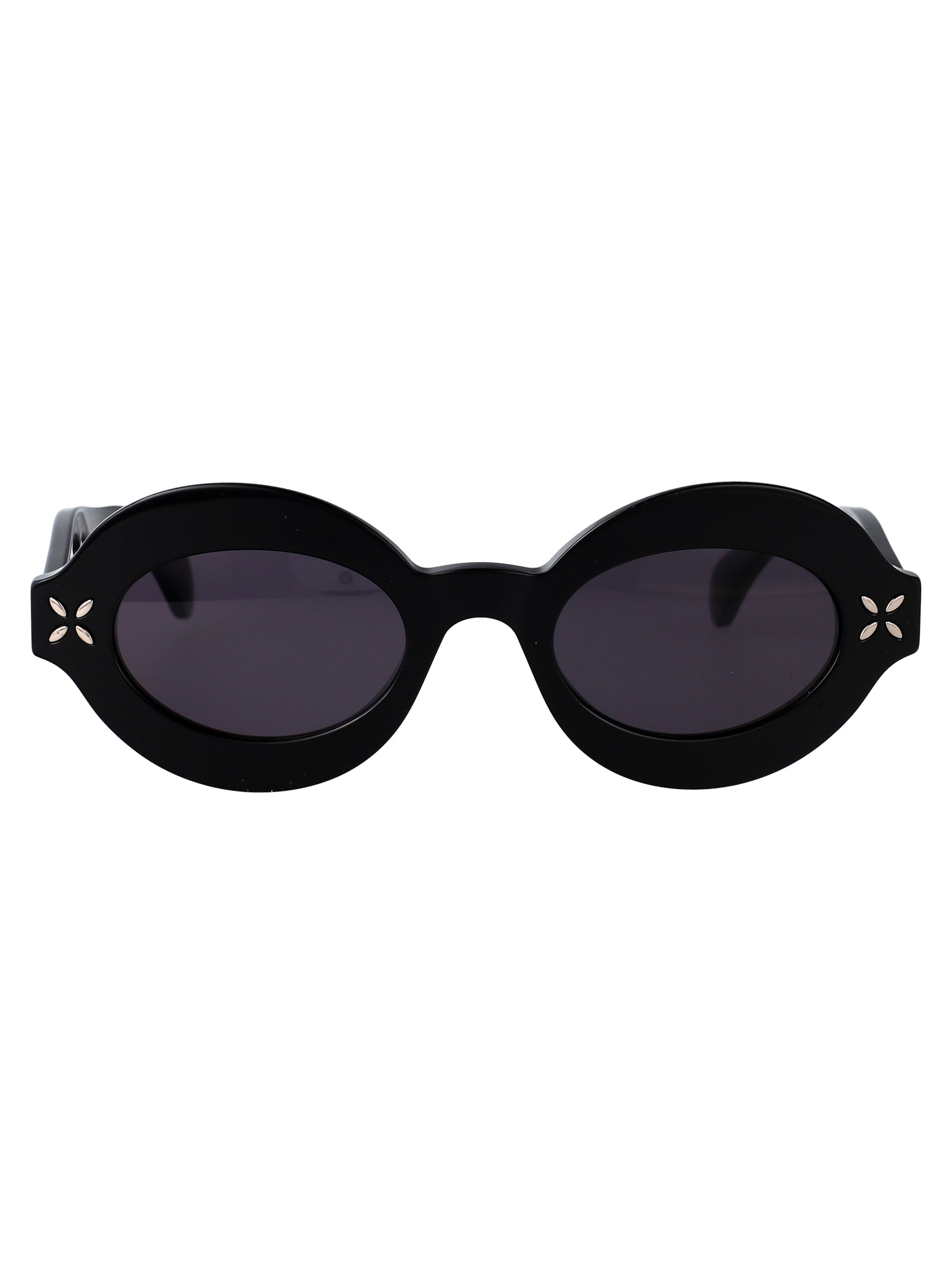 Alaïa AA0059S sunglasses front view in black-black-grey acetate