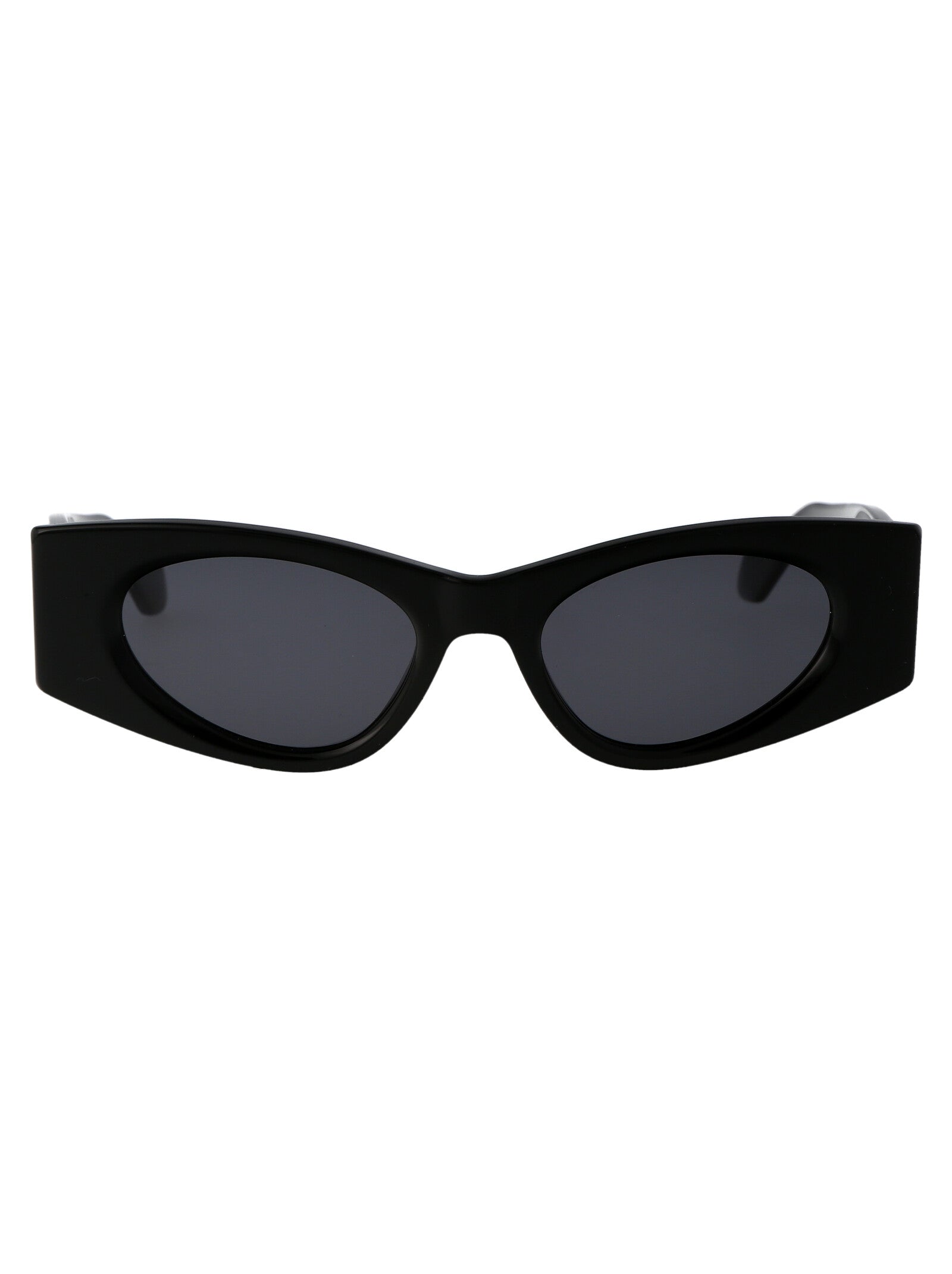 Alaïa AA0075S sunglasses front view in black acetate