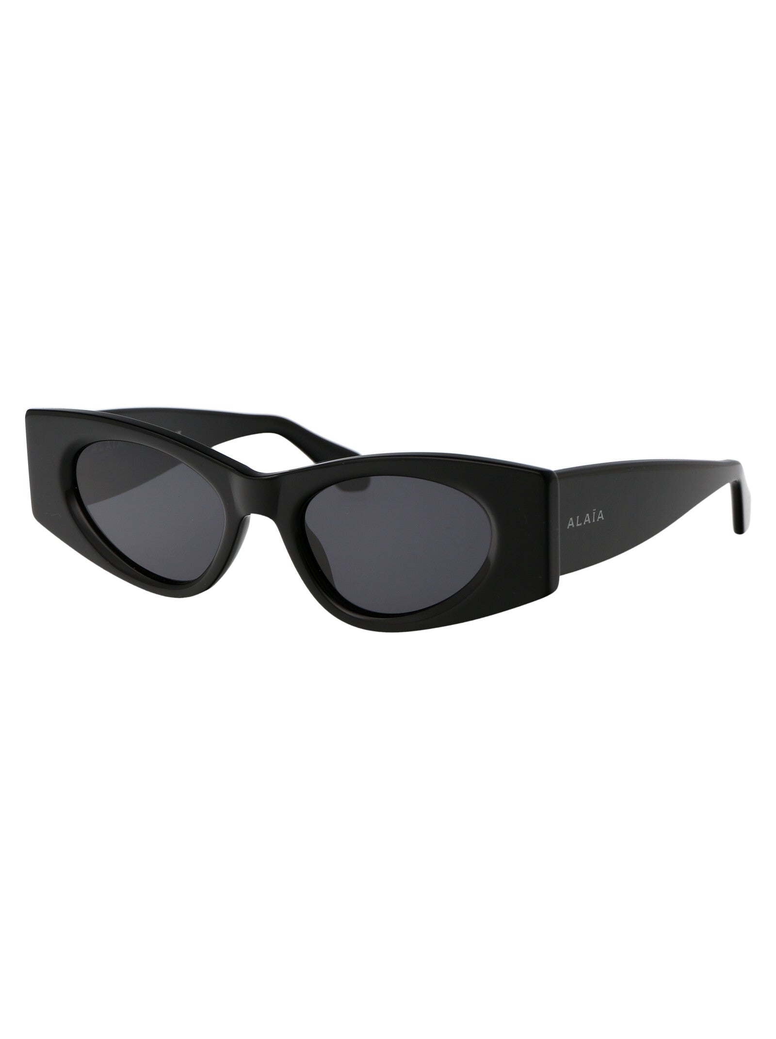 Alaïa AA0075S sunglasses in black-black-smoke acetate