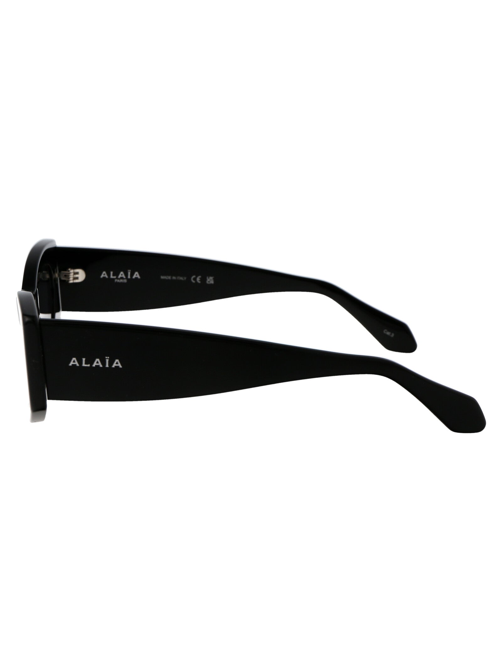 Alaïa AA0075S sunglasses side view with 140mm temples